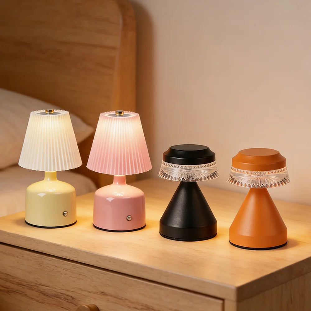 hot Bedside light  Bedroom Fabric Nightlight Home Atmosphere LED Night Light  Brightness Adjustable Decoration