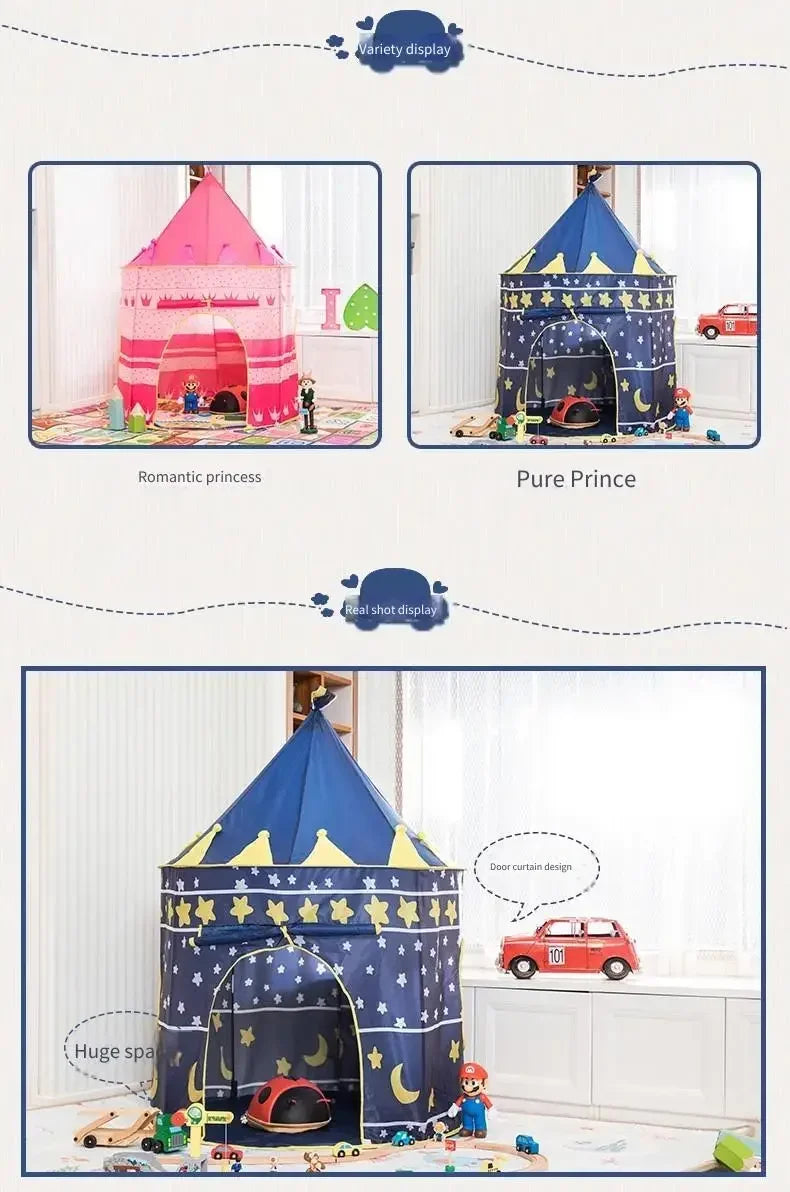 Indoor Outdoor Kids Play Tent Portable Yurt Tent Game House Toy House For Boys Girls Children Parent-child Interaction Play Tent