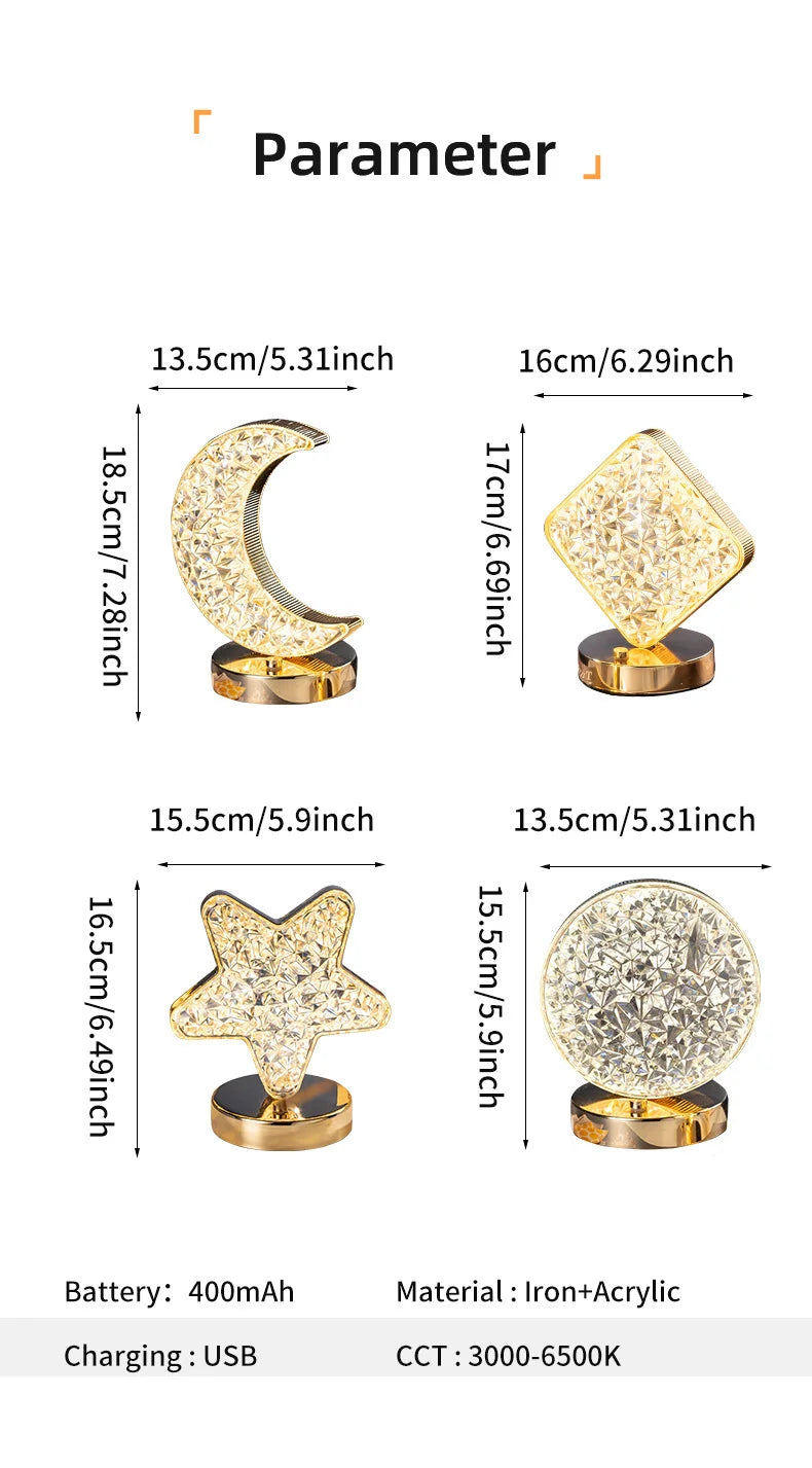 Bedroom Bedside Lamp with A Luxurious and High-end Feel, Internet Famous Decorative Atmosphere Lamp, Simple Charging Night Light