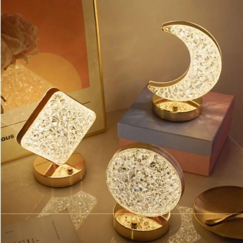 Bedroom Bedside Lamp with A Luxurious and High-end Feel, Internet Famous Decorative Atmosphere Lamp, Simple Charging Night Light