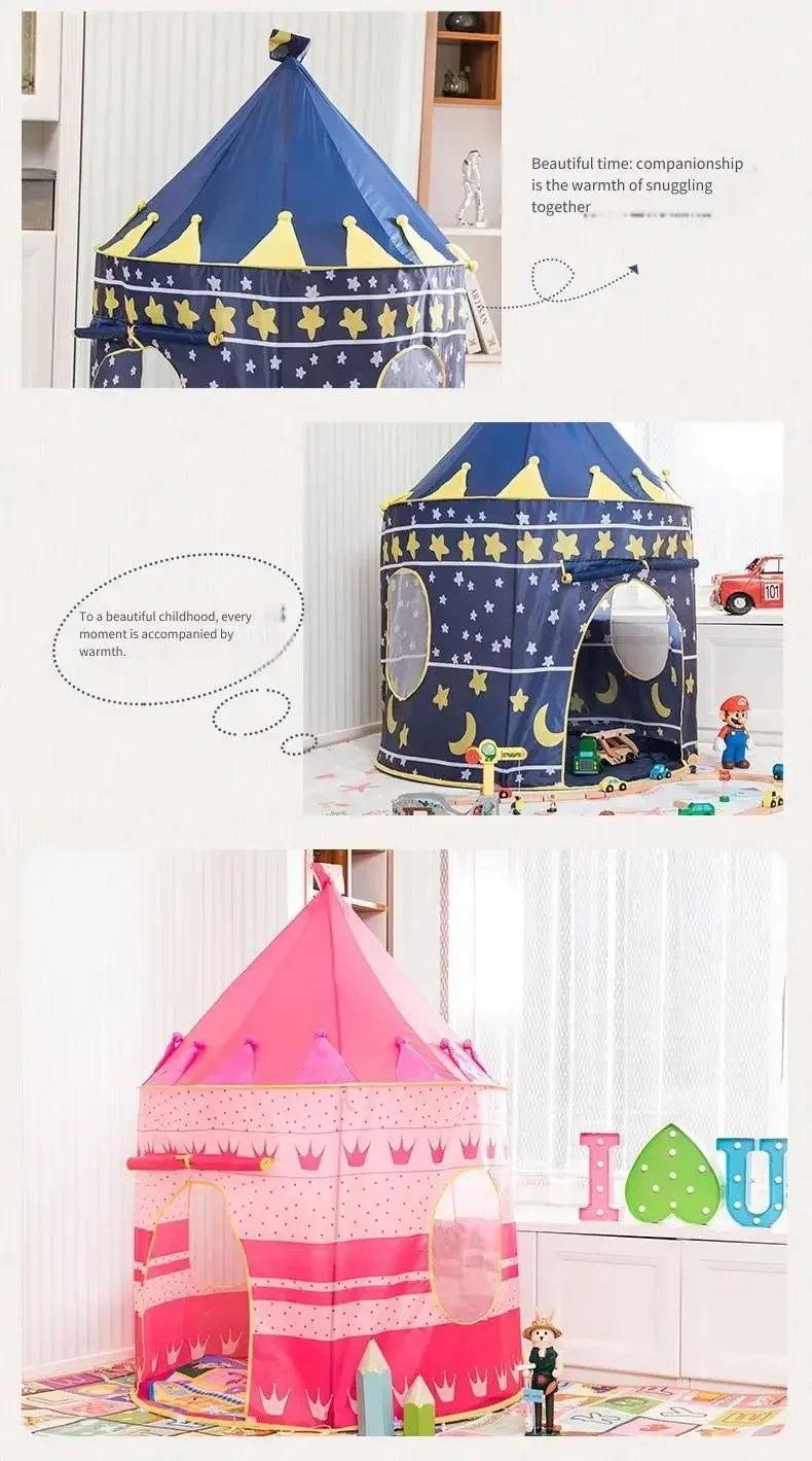 Indoor Outdoor Kids Play Tent Portable Yurt Tent Game House Toy House For Boys Girls Children Parent-child Interaction Play Tent