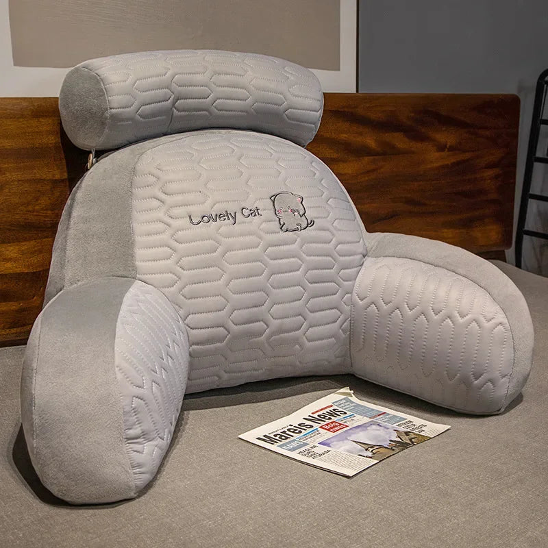 Bed Headboard Dorm Room Supportive Pillow Latex Large Backrest Cushion Comfortable for Reading Phone Gaming Household Daily Use