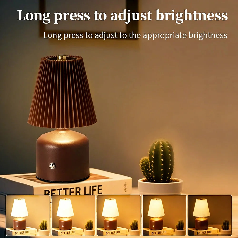hot Bedside light  Bedroom Fabric Nightlight Home Atmosphere LED Night Light  Brightness Adjustable Decoration