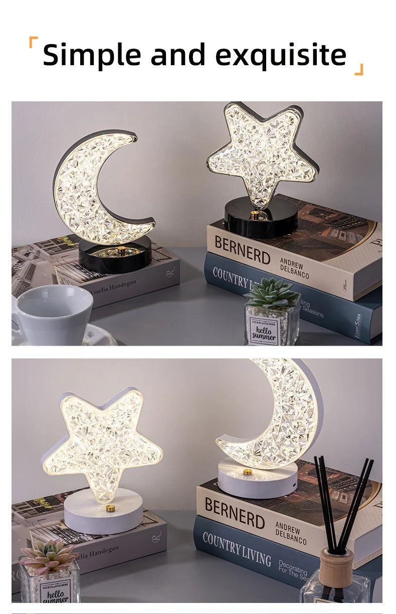 Bedroom Bedside Lamp with A Luxurious and High-end Feel, Internet Famous Decorative Atmosphere Lamp, Simple Charging Night Light