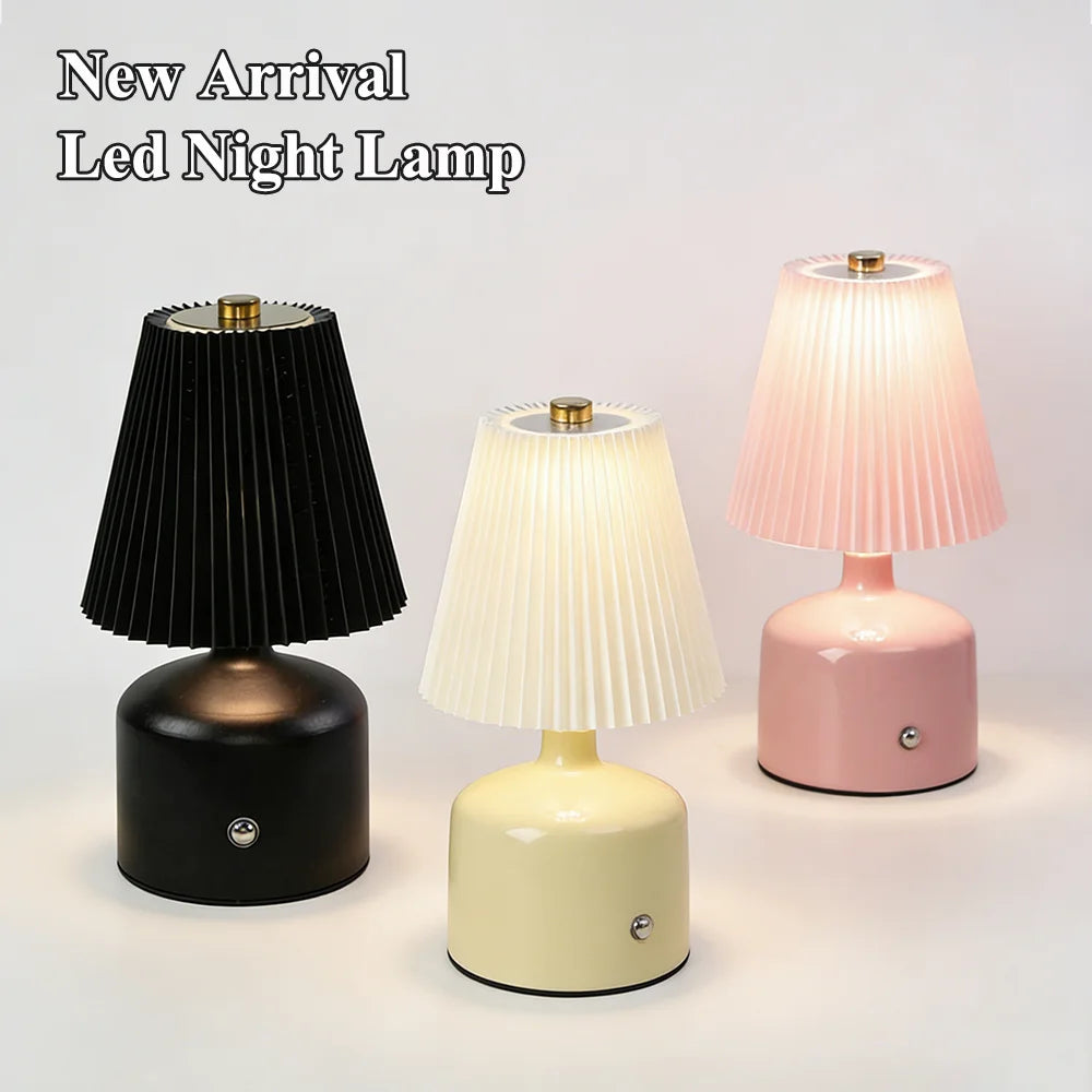 hot Bedside light  Bedroom Fabric Nightlight Home Atmosphere LED Night Light  Brightness Adjustable Decoration