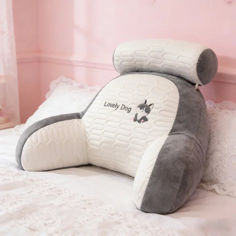 Bed Headboard Dorm Room Supportive Pillow Latex Large Backrest Cushion Comfortable for Reading Phone Gaming Household Daily Use