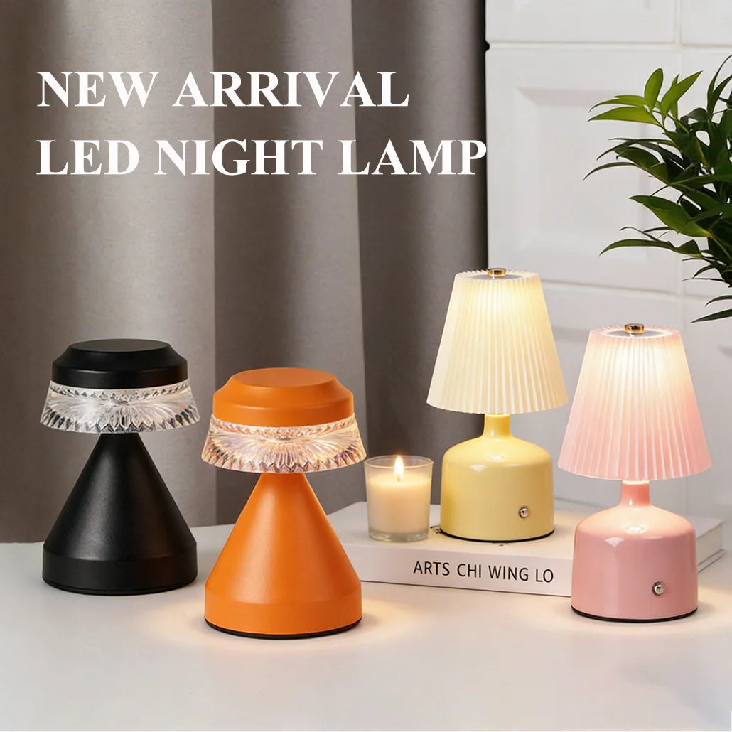 hot Bedside light  Bedroom Fabric Nightlight Home Atmosphere LED Night Light  Brightness Adjustable Decoration