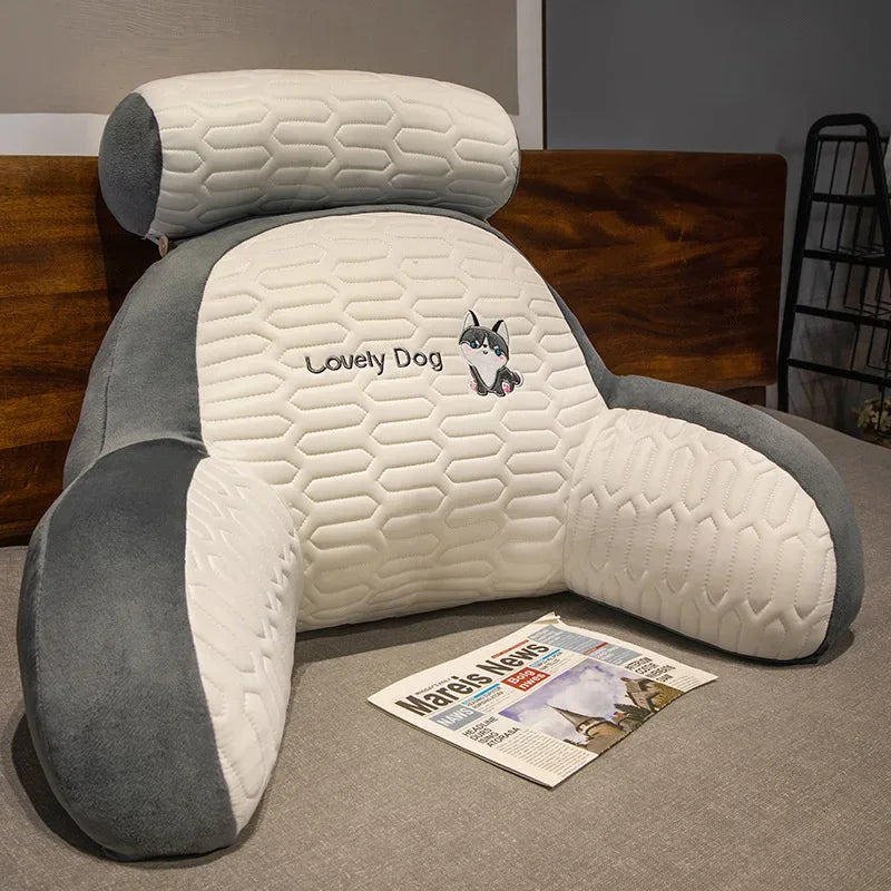 Bed Headboard Dorm Room Supportive Pillow Latex Large Backrest Cushion Comfortable for Reading Phone Gaming Household Daily Use