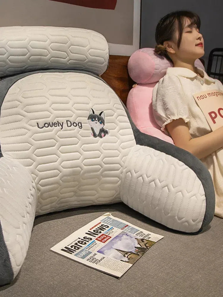 Bed Headboard Dorm Room Supportive Pillow Latex Large Backrest Cushion Comfortable for Reading Phone Gaming Household Daily Use